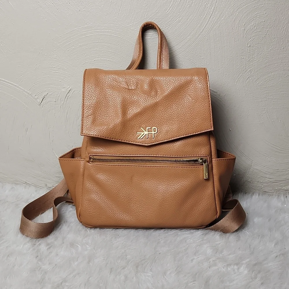 Freshly Picked Mini Classic Diaper Bag Backpack - Vegan Leather - Tan